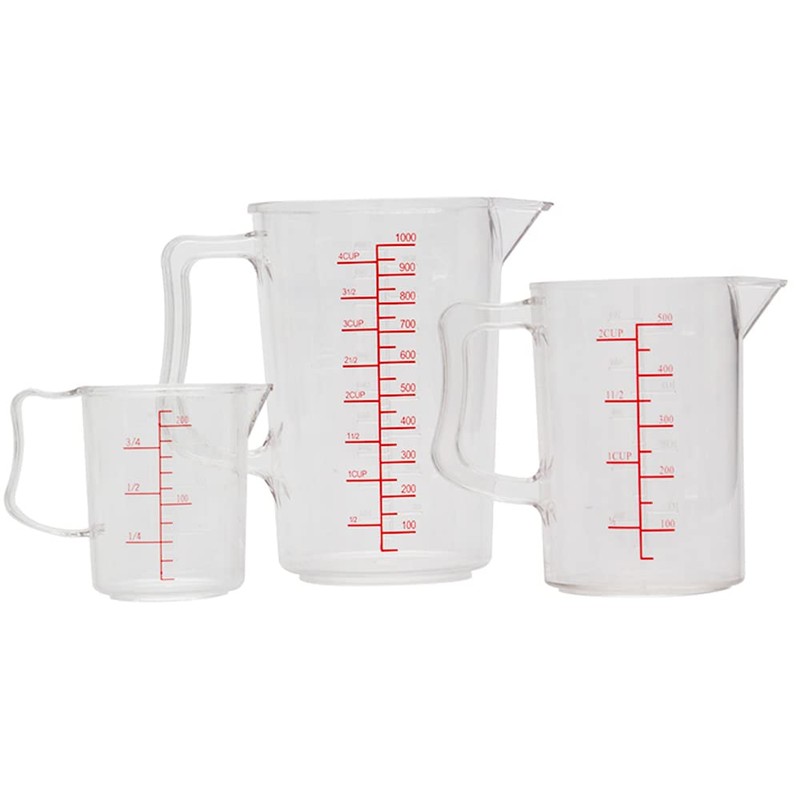 Sanno Japan SN4708 Food Utensils, Measuring Cup, Graduated Red, 33.8