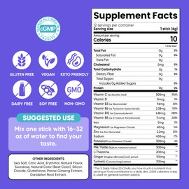 Venture Pal Liver Support Electrolyte Powder, Milk Thistle + Turmeric & Ginger, Sugar-Free & Gluten-Free, Orange, 12 Sticks