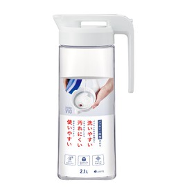 Asvel 2100WL Drink Vio Cold Water Pitcher, 70.6 fl oz (2.1 L), White