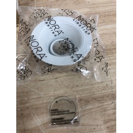 Nora Lighting NL-410 4" Baffle Recessed Trim with Ring - White / White