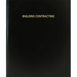 BookFactory Building Contracting Log Book/Journal/Logbook - 120 Page, 8.5''x11'', Black Hardbound (XLog-120-7CS-A-L-Black(Building Contracting Log Book))
