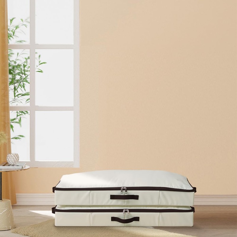 AMJ 4" Foldable Underbed Storage Closet Organizers and storage bins,