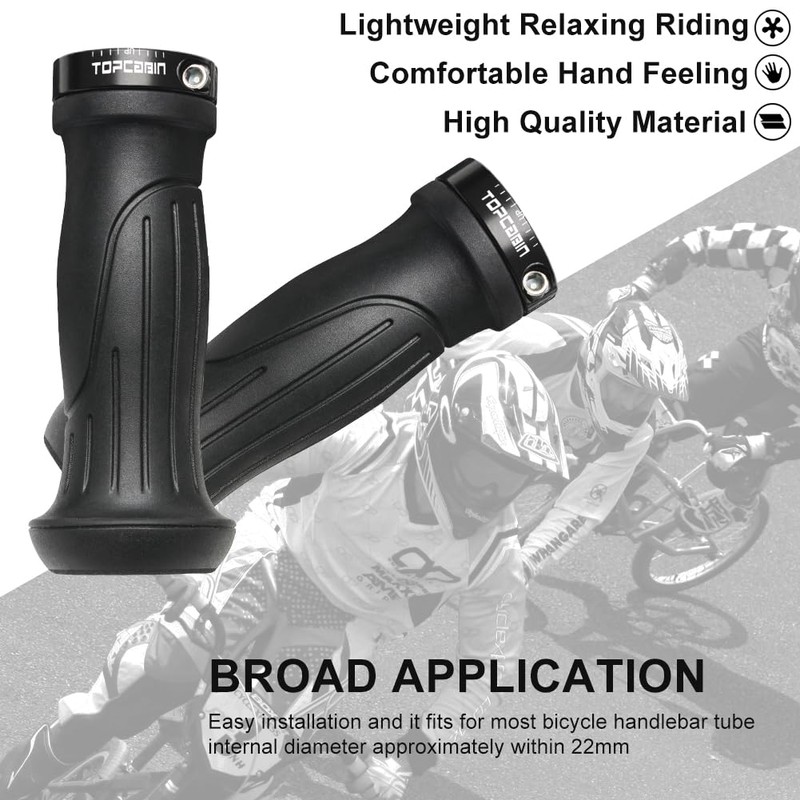 TOPCABIN Bike Grips Short Mini Bicycle Handlebar Grips Fit Many
