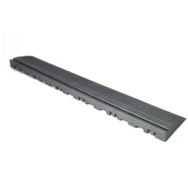 Swisstrax Ribtrax Pegged PRO Edges for Interlocking Garage Floor Tiles, 15.75 x 2.75-Inch, Slate Grey, 10 Piece Set