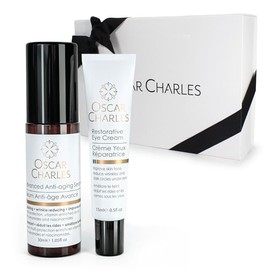 Oscar Charles Anti-Ageing Skincare Gift Set, Advanced Serum 30ml & Eye Cream 15ml, Vitamin-Enriched Formula