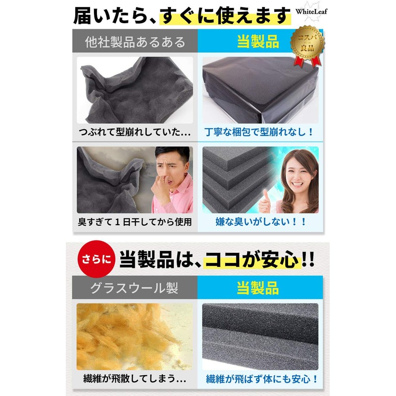 Ready-to-Use Flat 1.2 inches (3 cm), 4 Pieces: Soundproofing Fast
