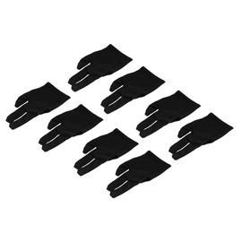 M METERXITY 8 Pcs 3 Finger Pool Gloves Pool Gloves for Billiard, Left and Right Hand, Anti-Wrinkle, Suitable for Shooters, Carrom Pool Snooker Cues Sports (185mm, Black)