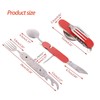 FUZVOL Folding Camping Cutlery Set Stainless Steel Portable Utensil 6