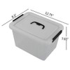 Anbers 12 Quart Clear Plastic Bins with Lid, Latching Box