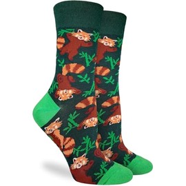 Good Luck Sock Women's Playful Red Pandas Socks, Adult, Shoe Size 5-9
