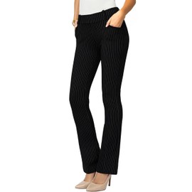 Conceited Pinstripe Pants Women Dress Pants Tummy Control - Wear to Work Pants - Womens Dress Pants - Slacks - Business Casual Office - All Pinned Up - Medium