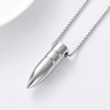 Bullet Cremation Jewelry Urn Pendant Necklace for Ashes Memorial Ash