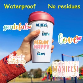 SAI 55 Pcs Motivational Quotes Stickers, Premium Design Waterproof Vinyl Stickers for Water Bottle, Laptop, Phone, Skateboard, Diary for Kids, Teens, Boys and Girls, Adults