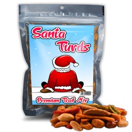 Santa Turds Gourmet Trail Mix - Premium Snack Munch for Teens Stocking Stuffers and Gift Baskets, Funny Christmas Gifts for Dad, Crunchy Spicy Salty Snacks