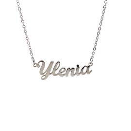10:10 Women's Necklace with Name, Stainless Steel, Hypoallergenic, Jewellery for Women, Shiny Name, Fine Chain, Adjustable, Made in Italy, Stainless Steel, Not Applicable