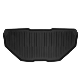 IKON MOTORSPORTS TPE Storage Mat, Compatible with 2022-2024 Rivian R1T and R1S, Custom Fit All Weather Protection Heavy Duty 3D Molded Front Cargo Trunk Tray Mats Protector Liner 2PC, Black