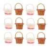 CAXUSD 12Pcs Miniature Woven Baskets for Party Favors Rustic Small