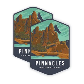 eDesign Pinnacles National Park Sticker - 4 Inches - National Park Stickers for Waterbottle Scrapbook Car Truck SUV Van Window Bumper Wall Laptop Tablet Cup Tumbler and Any Smooth Surface