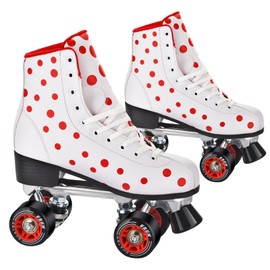 Roller Skates for Women and Girls, High-top Double Row-Classic Roller Skates for Men and Ladies, Professional Indoor/Outdoor Adults Quad-Skates