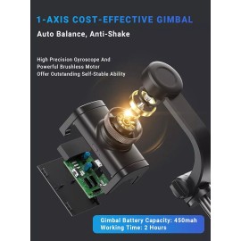 NO BRAND Gimbal Stabilizer For Smartphone, 360° Rotation Auto Balance Small Portable