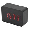 Wooden Electronic Digital Alarm Clock Temperature LED Display Sounds Control