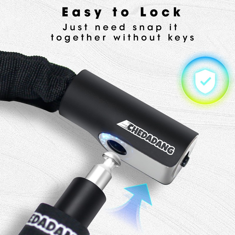 E Scooter Lock, CHEDADANG Bicycle Lock High Security Level Chain