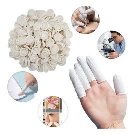 200pcs Dedo Cuna Látexdesechable Anti Estático De Protector                                                                                           