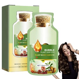 Natural Plant Extract Bubble Hair Dye Shampoo for Grey Coverage, 30ml 10Packs/Box (Coffee)