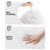 Disolla White Bathroom Rug 20x32 Non Slip Fluffy Bath Mat