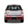 2x Clear Lens Rear Bumper Reflector Light Left Right L+R