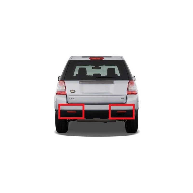 2x Clear Lens Rear Bumper Reflector Light Left Right L+R