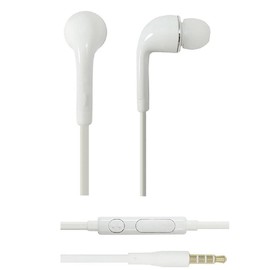 K-S-Trade In Ear Headphones Compatible With Motorola One Fusion, With Microphone + Volume Control, White 3.5mm Earplugs Headphone Studs Stereo Headset