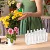 Happyyami 12 Pcs Acrylic Floral Tubes with Rack, Transparent Flower