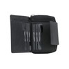 Wallet with side zip pocket LEAS, Genuine Leather, black -