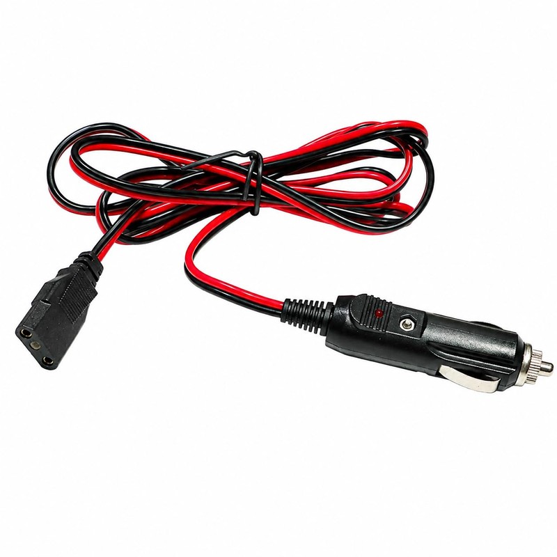 CB Radio Power Cord 3Pin Plug Cable 2-Wire 16AWG Fused