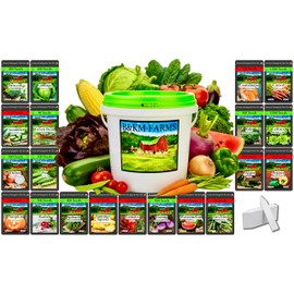 Beginner Survival Seed Vault: 10,000+ Heirloom & Non-GMO Seeds (20 Easy to Grow Varieties) by B&KM Farms