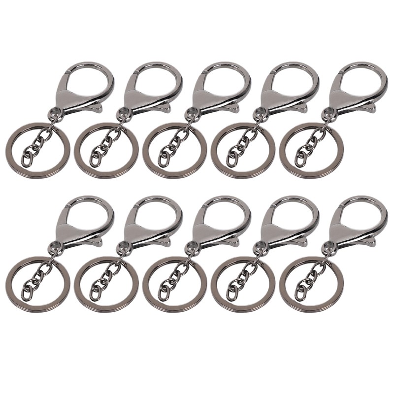 10Pcs Key Chain Plating Non Fading Simple Keychain Bag Buckle