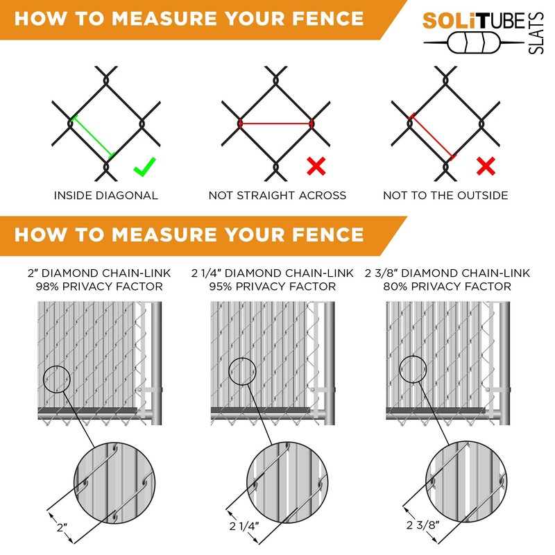 SoliTube Slat Made in America Privacy Inserts for Chain-Link Fence,
