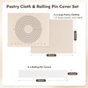 8 Set Pastry Cloth with Rolling Pin Cover, 2PC 25