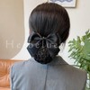 Herbeluemily Chignon Net, Ribbon, Hair Net, Bun Cover, Thick Mesh