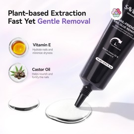 SAVILAND Advanced Nail Glue Remover: Gentle Removal Nail Glue for Press Ons Castor Oil Vitamin E Press On Remover Water-Based Remover for Fake Nail Tips Salon Use