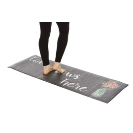 J&V TEXTILES Kitchen Mat Cushioned Anti Fatigue Floor Mat,19.6"x55", Thick Non Slip Waterproof Kitchen Rugs and Mats, Standing Mat for Kitchen (Love Grows Here)