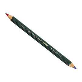 Faber-Castell 117500 - ecological pencils 873 two-tone hexagonal in shape, color red and blue - 1 Unit