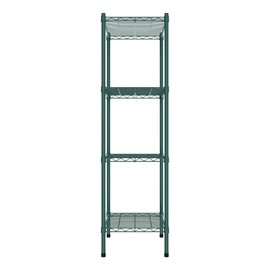 QUIET BOOK Commercial NSF Listed Green Epoxy Stationary Wire Shelving Kit 18" x 24" x 64", with 4 Shelves Perfect for Warehouse, Walk-In Refrigerator, Freezer, Grocery Store, Restaurant, Dishroom