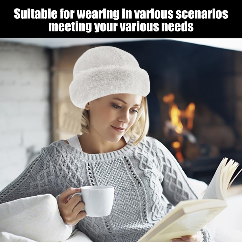 2 Pieces of Dome Hats, Cold and Warm Hats, Plush