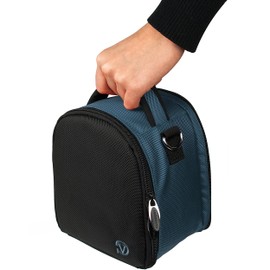 VanGoddy Laurel Navy Blue Carrying Case Bag for Canon PowerShot Series Compact to Advanced Cameras