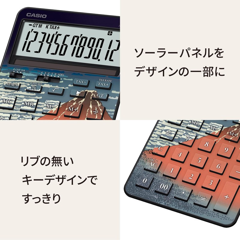 Casio JF-M200-TJ-KHK-N Design Calculator Just Stylish Katsushika Hokusai Design "Off