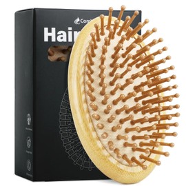 VERSAINSECT Natural Bamboo Hair Brush(No handle), Massaging Scalp, Detangling Hairbrush for Women, Men & Kids, Eco-friendly Natural Wooden for All Hair Types