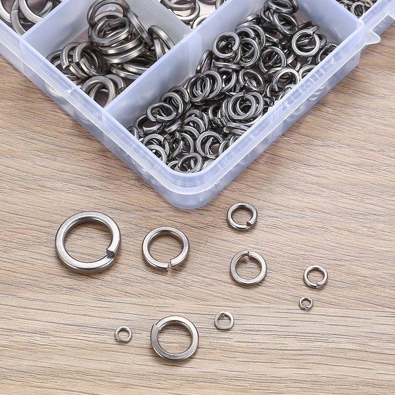 Zxglxinyao 900 PCS Stainless Steel Spring Lock Washer, Split Lock