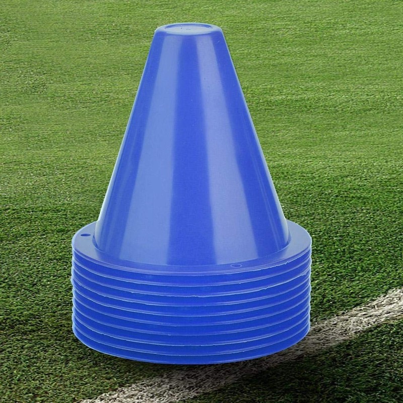 Broco 10pcs Soccer Training Cone Football Barriers Plastic Marker Holder